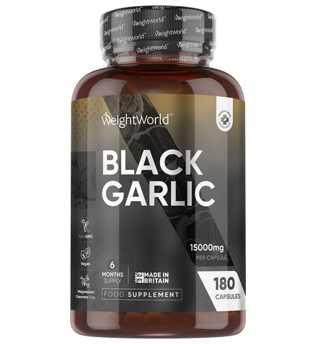 WeightWorld Black Garlic Extract 15000Mg 180 Capsules