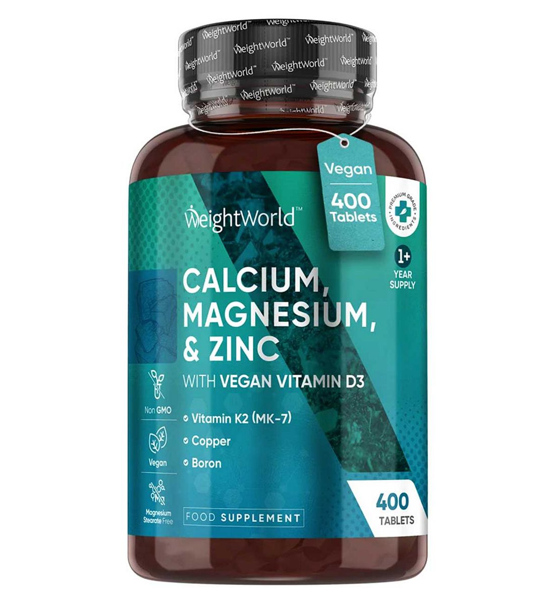 WeightWorld Calcium Magnesium And Zinc With Vitamin D3 400 Tablets