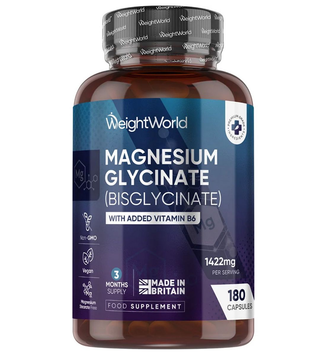 WeightWorld Magnesium Glycinate 1422Mg 180 Capsules