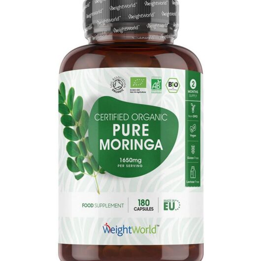 WeightWorld Organic Pure Moringa 1650Mg 180 Capsules