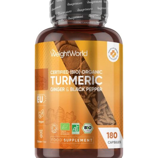 WeightWorld Organic Turmeric With Black Pepper And Ginger 1520Mg 180 Capsules