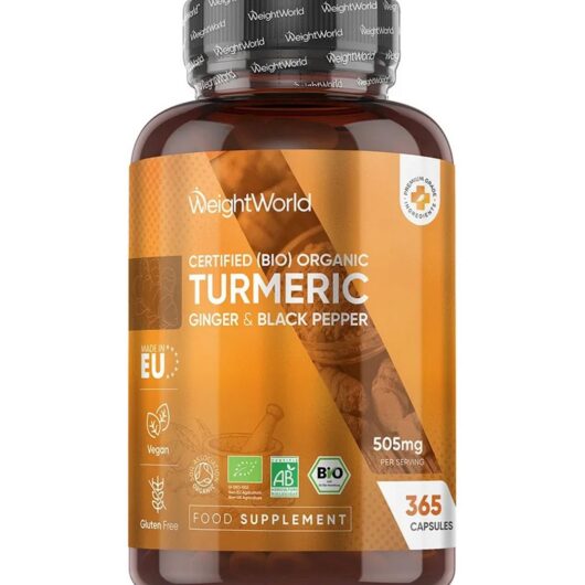 WeightWorld Organic Turmeric With Black Pepper And Ginger 505Mg 365 Capsules