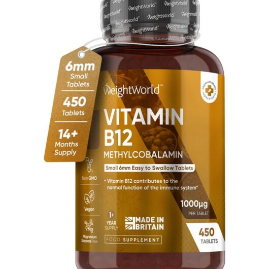 WeightWorld Vitamin B12 (Methylcobalamin) 1000Mcg 450 Tablets