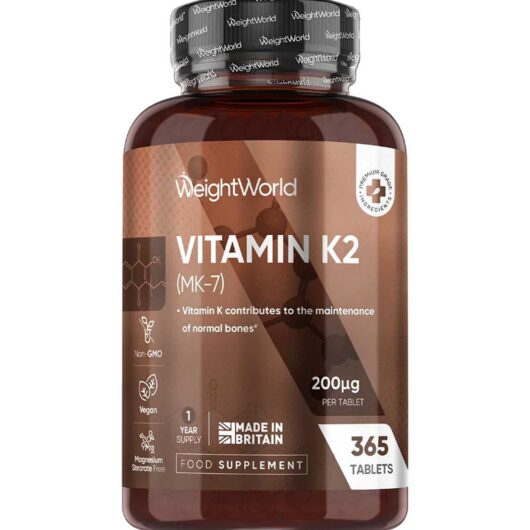 WeightWorld Vitamin K2 Mk-7 200Mcg 365 Tablets