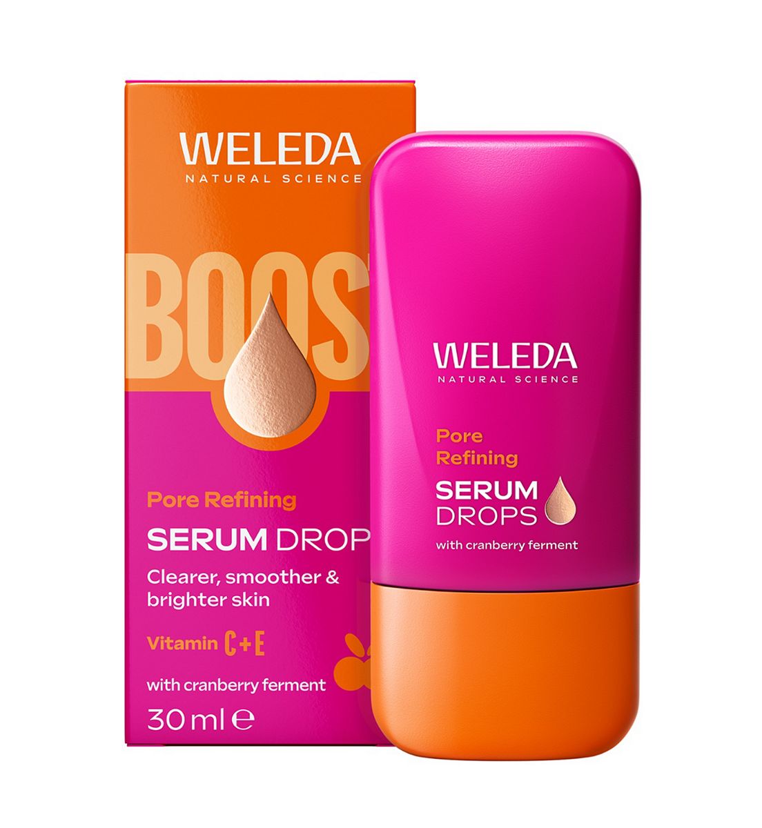 Weleda Pore Refining Face Serum Drops With Cranberry 100 Percent Certified Natural Organic Vegan 30ml