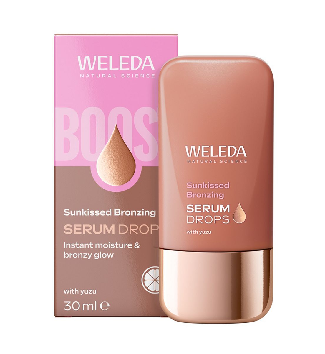 Weleda Sunkissed Bronzing Face Serum Drops With Yuzu 100 Percent Certified Natural Organic Vegan 30ml