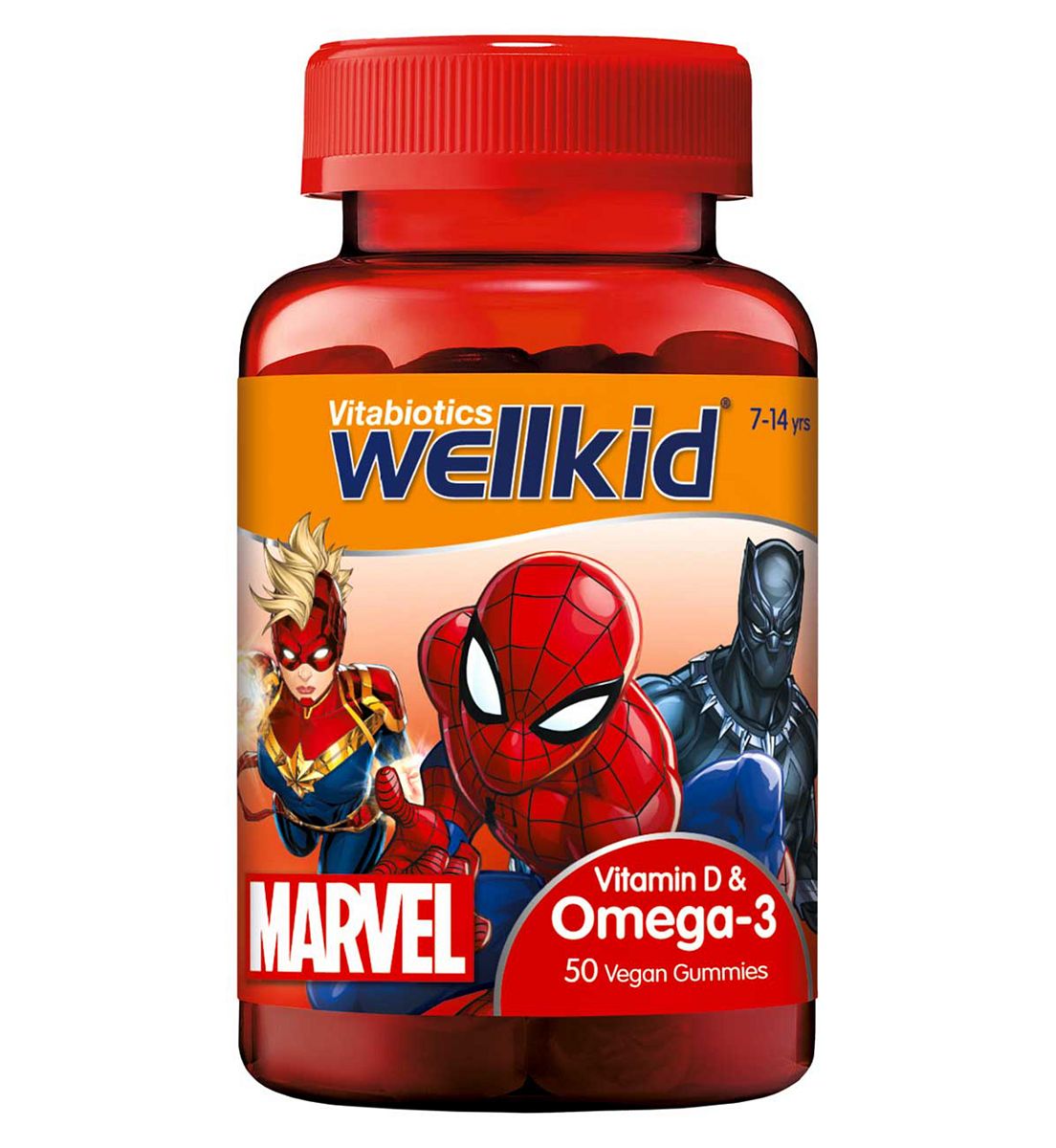 Wellkid Vitabiotics Marvel Vitamin D & Omega-3 50 Vegan Soft Jellies