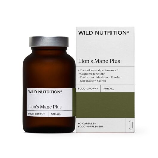 Wild Nutrition Food Grown Lions Mane Plus 60 Capsules