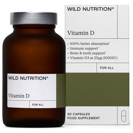 Wild Nutrition Vitamin D Supplement 30 Capsules