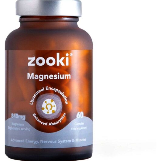 Zooki Liposomal Magnesium Bisglycinate 840Mg Capsules - 30 Day Supply