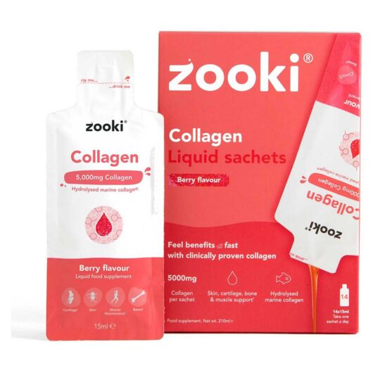 Zooki Marine Collagen 5,000Mg, Berry Flavour - 14X15Ml Liquid Sachets
