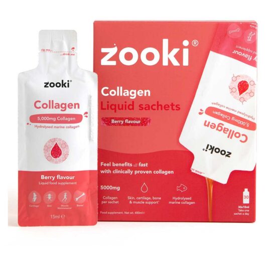 Zooki Marine Collagen 5,000Mg, Berry Flavour - 30X15Ml Liquid Sachets