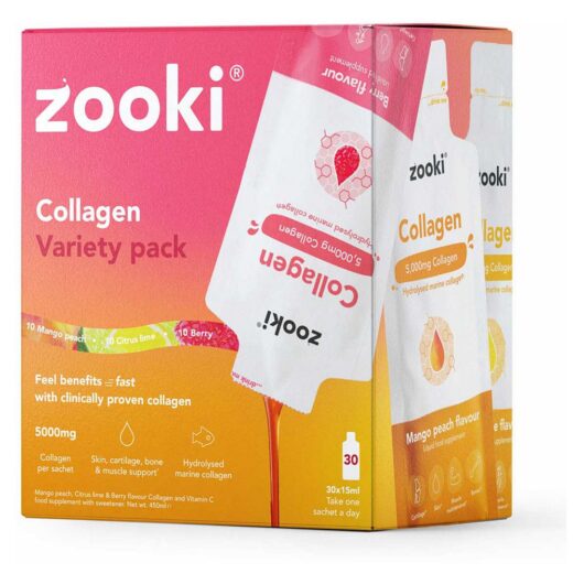 Zooki Marine Collagen 5,000Mg, Variety Pack - 30X15Ml Liquid Sachets, 5000mg